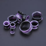 5-22mm-Thin-Silicone-Flexible-Black-Purple-Ear-Stretchers-Double-Flared-Expander-Ear-Gauges