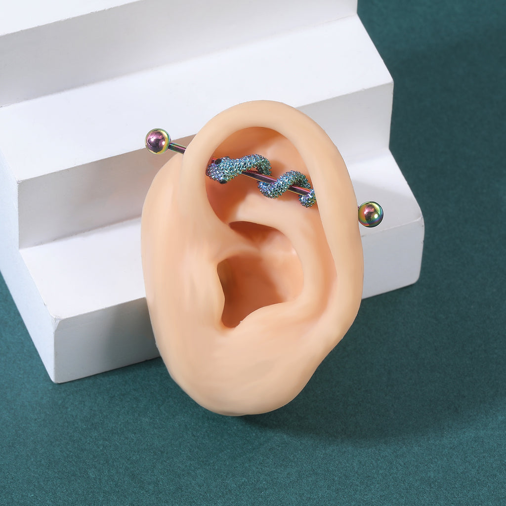 14g-snake-industrial-barbell-rainbow-helix-ear-piercing