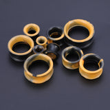 5-22mm-Thin-Silicone-Flexible-Black-Orange-Ear-Tunnels-Double-Flared-Expander-Ear-Gauges