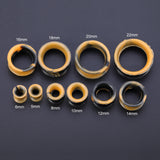 5-22mm-Thin-Silicone-Flexible-Black-Orange-Ear-plug-tunnel-Double-Flared-Expander-Ear-Gauges
