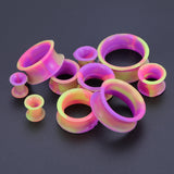5-22mm-Thin-Silicone-Flexible-Pink-Purple-Yellow-Ear-Stretchers-Double-Flared-Expander-Ear-Gauges