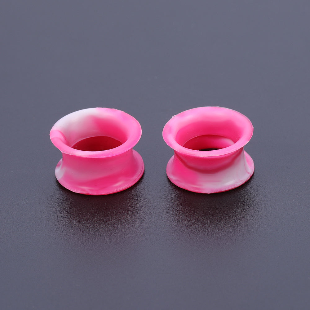 5-22mm-Thin-Silicone-Flexible-Blue-Green-Orange-Ear-Stretchers-Double-Flared-Expander-Ear-Gauges