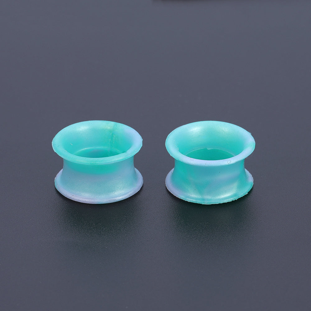 5-22mm-Thin-Silicone-Flexible-Blue-Grey-Green-Ear-Tunnels-Double-Flared-Expander-Ear-Gauges