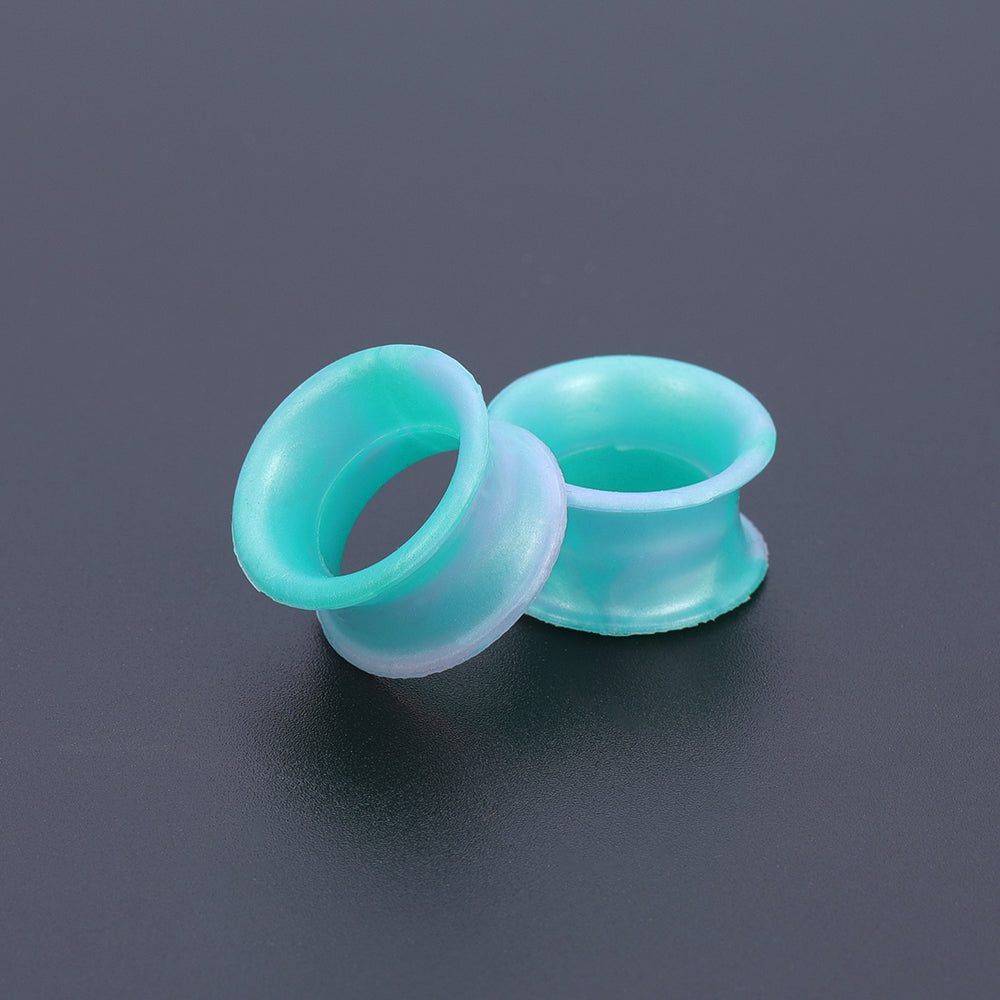 5-22mm-Thin-Silicone-Flexible-Blue-Grey-Green-Ear-plug-Double-Flared-Expander-Ear-Gauges