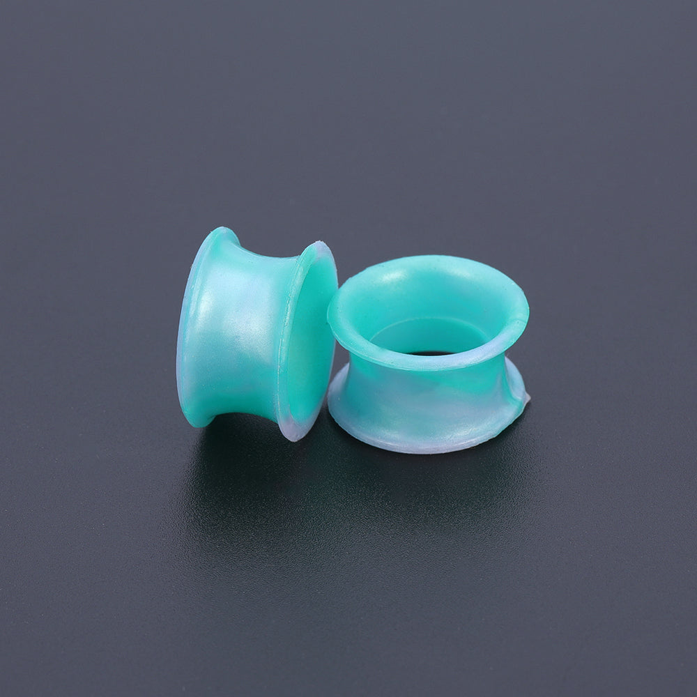 5-22mm-Thin-Silicone-Flexible-Blue-Grey-Green-Plugs-and-tuunels-Double-Flared-Expander-Ear-Gauges