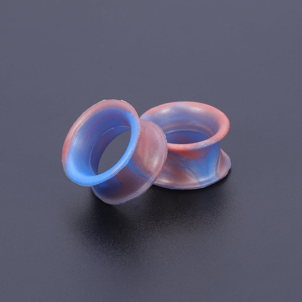 5-22mm-Thin-Silicone-Flexible-Light-Blue-Red-Ear-Tunnels-Double-Flared-Expander-Ear-plug