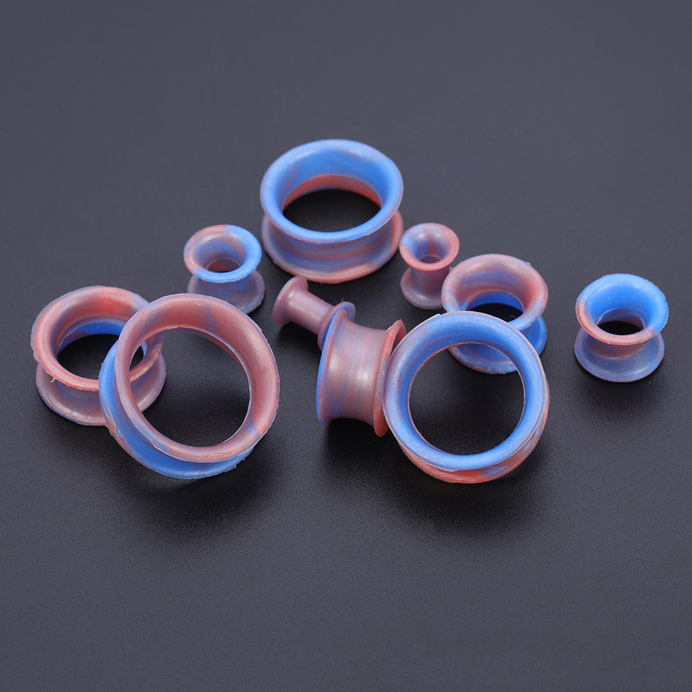 5-22mm-Thin-Silicone-Flexible-Light-Blue-Red-Plugs-and-tuunels-Double-Flared-Expander-Ear-Gauges