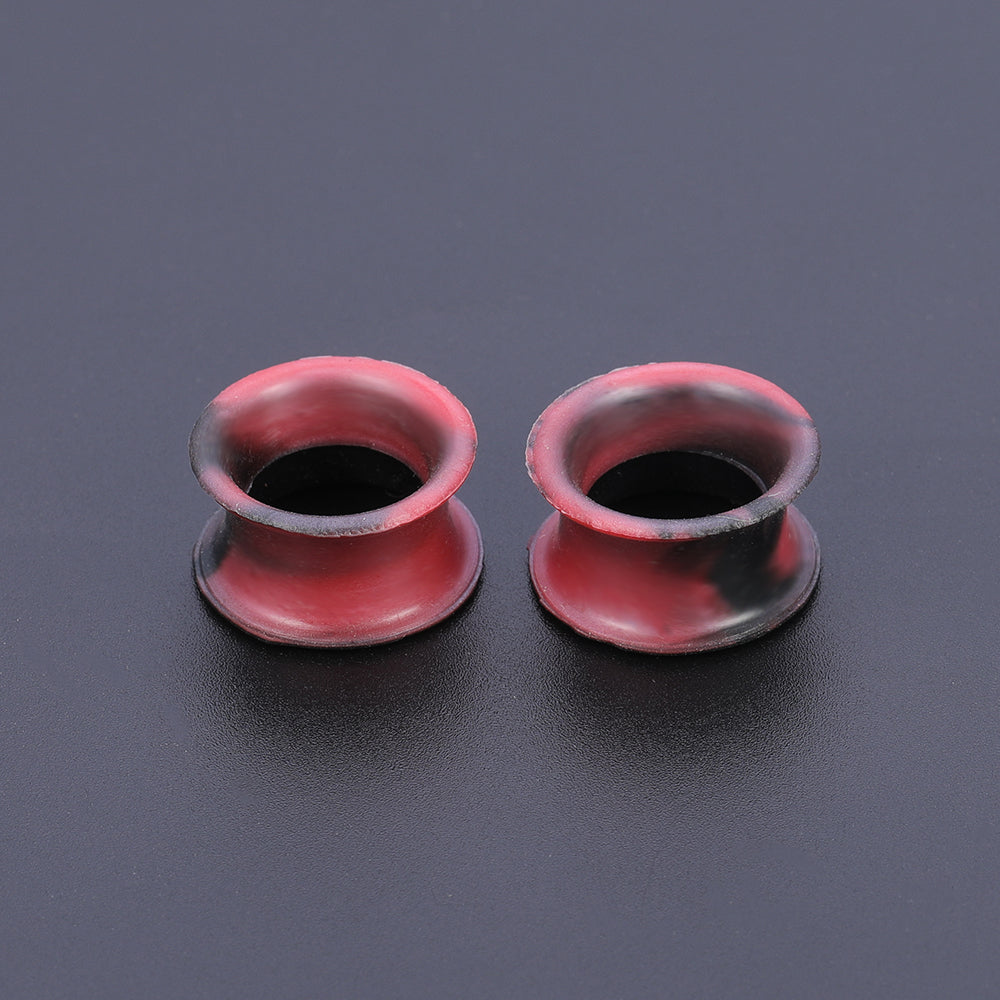 5-22mm-Thin-Silicone-Flexible-Red-Black-Ear-Stretchers-Double-Flared-Expander-Ear-Gauges