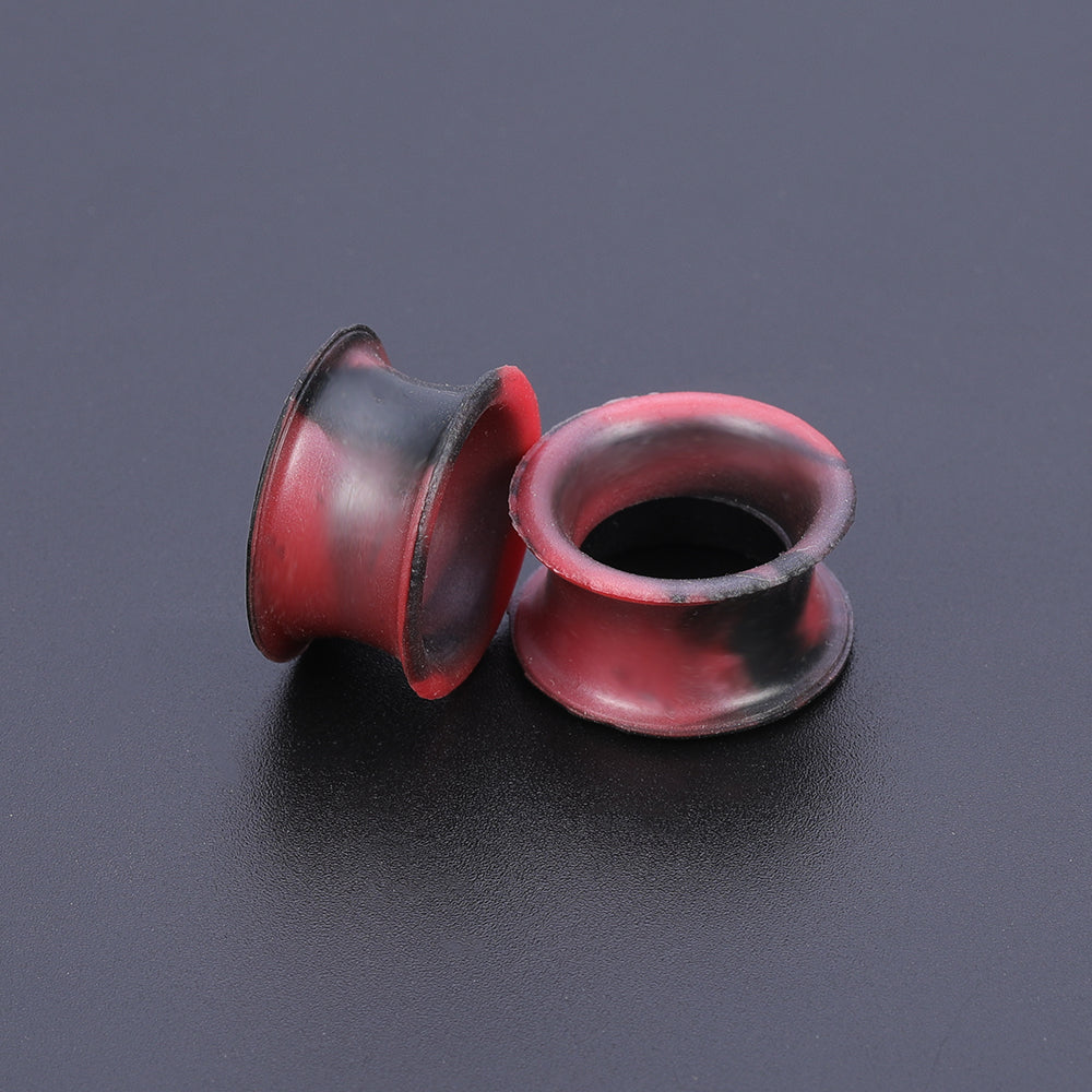 5-22mm-Thin-Silicone-Flexible-Red-Black-Ear-Tunnels-Double-Flared-Expander-Ear-plug-tunnel