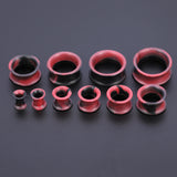 5-22mm-Thin-Silicone-Flexible-Red-Black-Ear-Tunnels-Double-Flared-Expander-Ear-Gauges