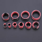 5-22mm-Thin-Silicone-Flexible-Red-Black-Plugs-and-tuunels-Double-Flared-Expander-Ear-Gauges