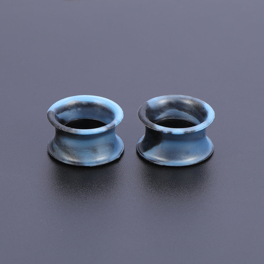5-22mm-Thin-Silicone-Flexible-Light-Blue-Black-Ear-plug-tunnel-Double-Flared-Expander-Ear-Gauges
