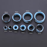 5-22mm-Thin-Silicone-Flexible-Light-Blue-Black-Ear-Tunnels-Double-Flared-Expander-Ear-plug