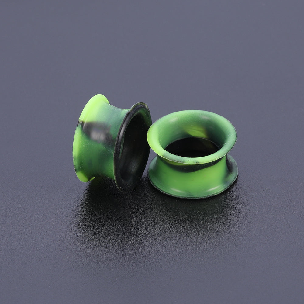 5-22mm-Thin-Silicone-Flexible-Green-Black-Ear-Tunnels-Double-Flared-Expander-Ear-plug-tunnel