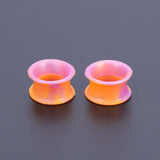 5-22mm-Thin-Silicone-Flexible-Light-Purple-Orange-Ear-Stretchers-Double-Flared-Expander-Ear-Gauges