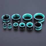 5-22mm-Thin-Silicone-Flexible-Dark-Green-Black-Plugs-and-tuunels-Double-Flared-Expander-Ear-Gauges