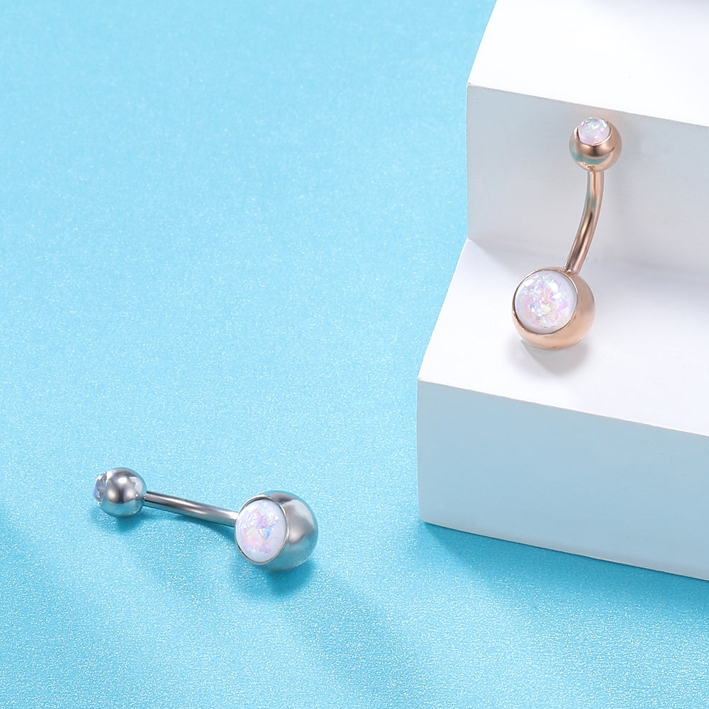 Rose-Gold-Double-Ball-Belly-Button-Rings-14g-Opal