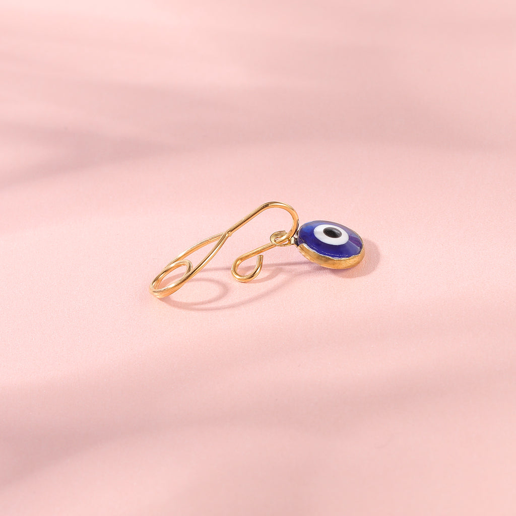16g-gold-u-shaped-nose-clip-blue-eye-pendant-fake-nose-ring