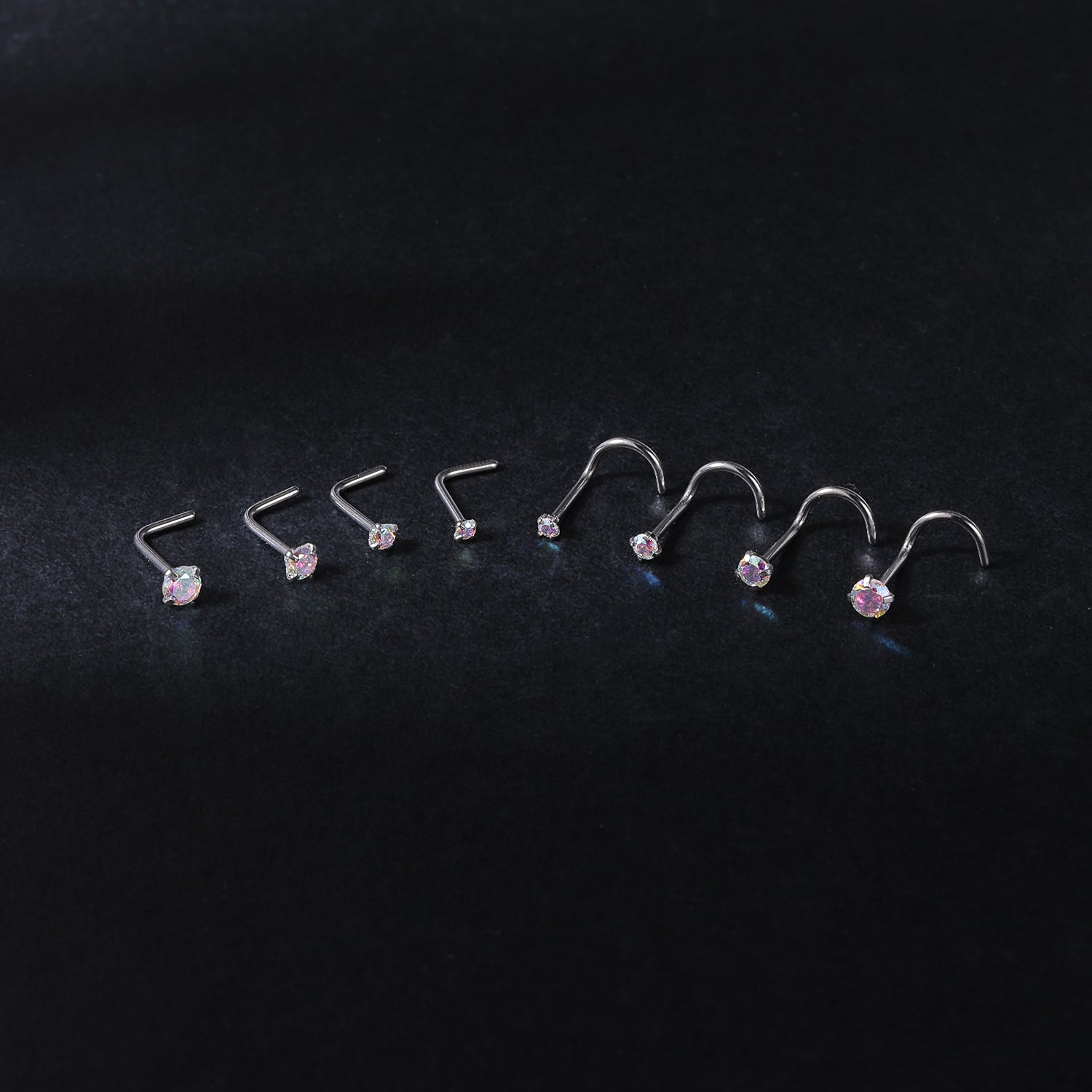 8pcs-set-ab-white-cz-nose-piercing-l-shaped-screws-silver-nose-rings-economic-set