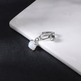 Fake-Silver-Belly-Navel-Clip-White-Opal-Belly-Button-Ring