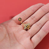 Bee-Belly-Button-Rings-Inlay-AAA-Cubic-Zircon