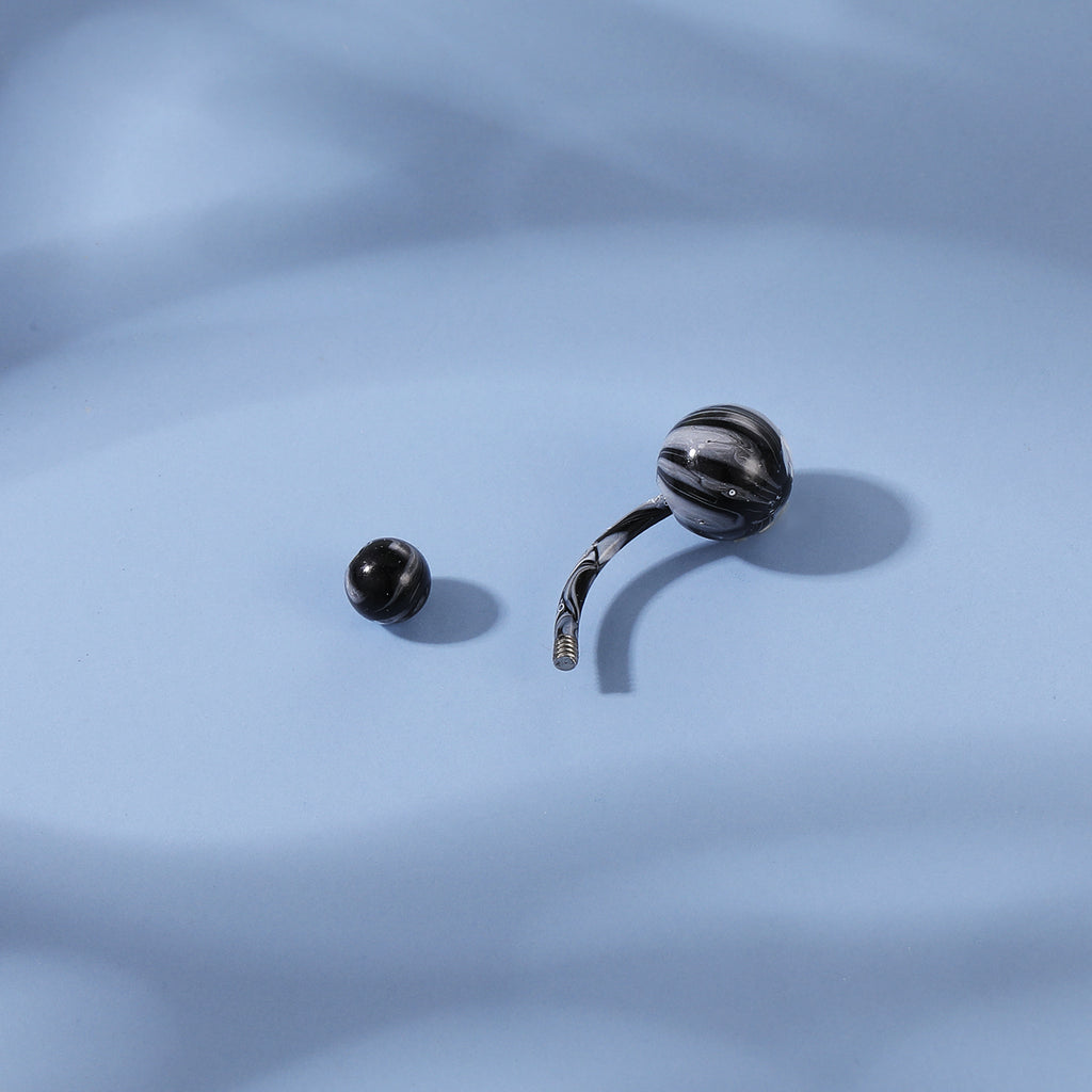 Steel-Balls-Painting-Belly-Button-Rings 