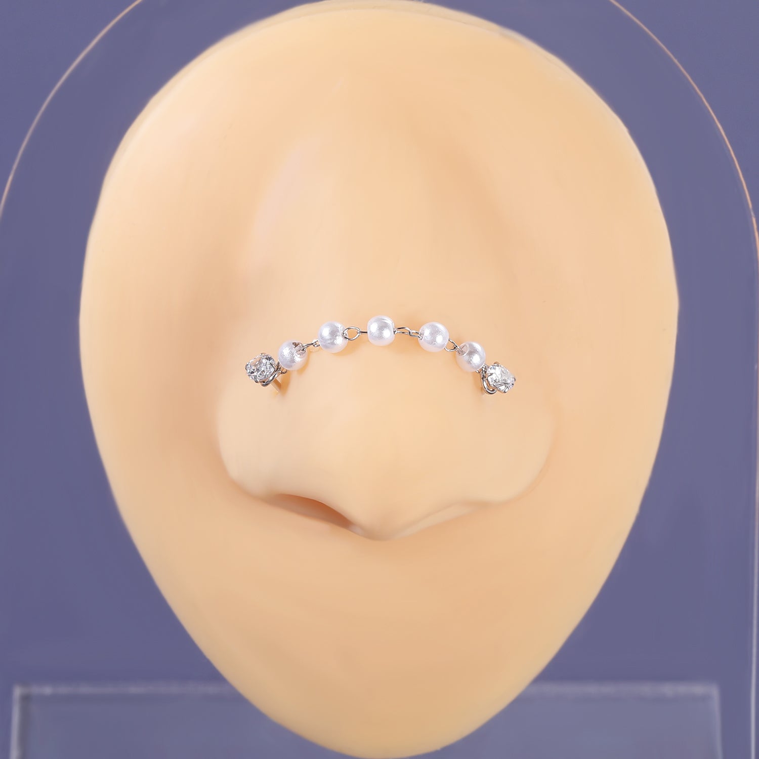 ZS 16Pcs/Set Nose Chain Piercing Across Nose Stud Claw Cubic Zirconia Nose  Bone/L Shaped/Corkscrew Nose Rings - Walmart.com