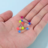 6pcs 14G Nipple Ring Multicolor Ball Nipple Piercings-Economic Set