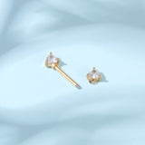 2pcs 14G Heart Crystal Nipple Barbell Ring Gold Claw Nipple Piercing
