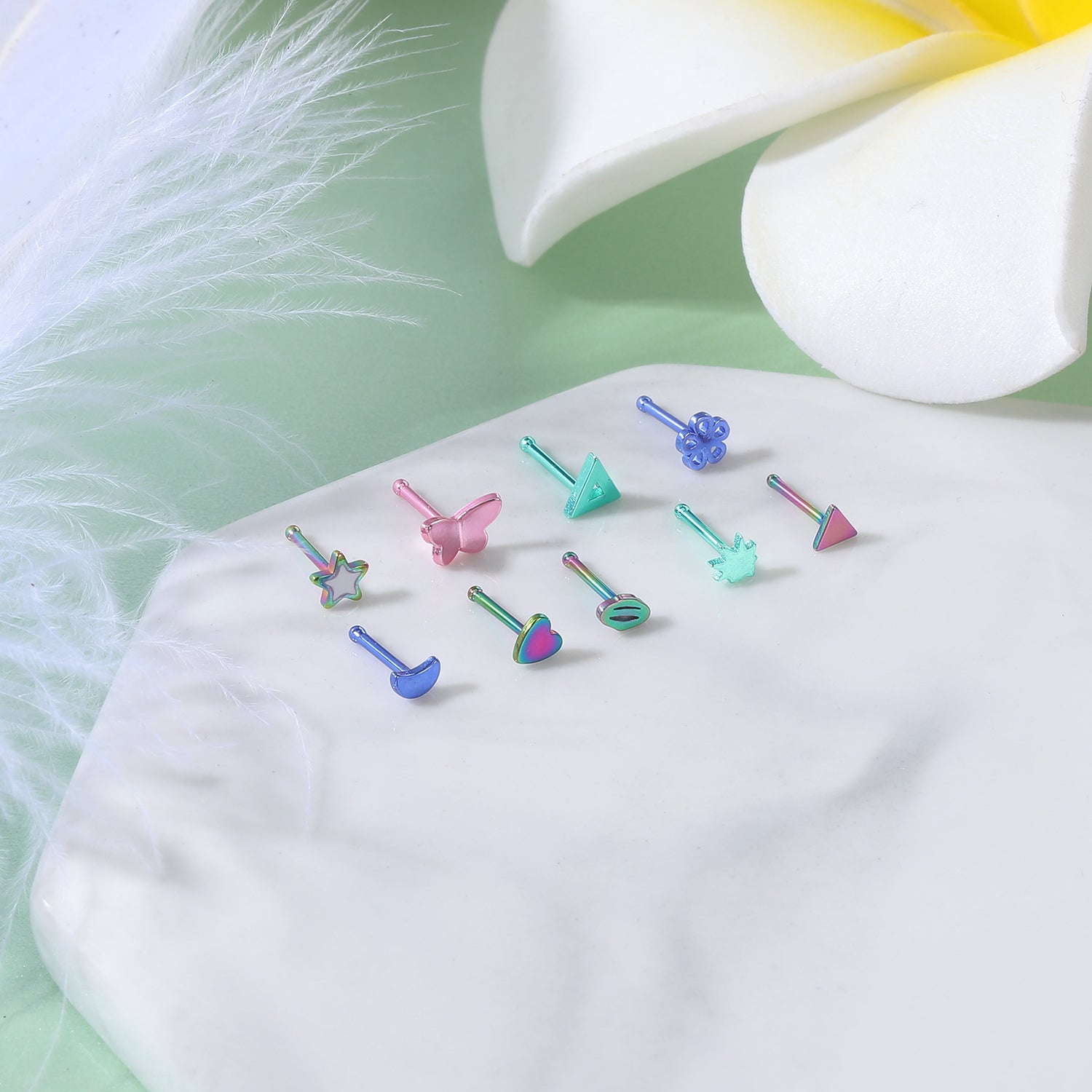 20g-blue-green-triangle-nose-rings-piercing-nose-bone-l-shape-curve-nose-studs