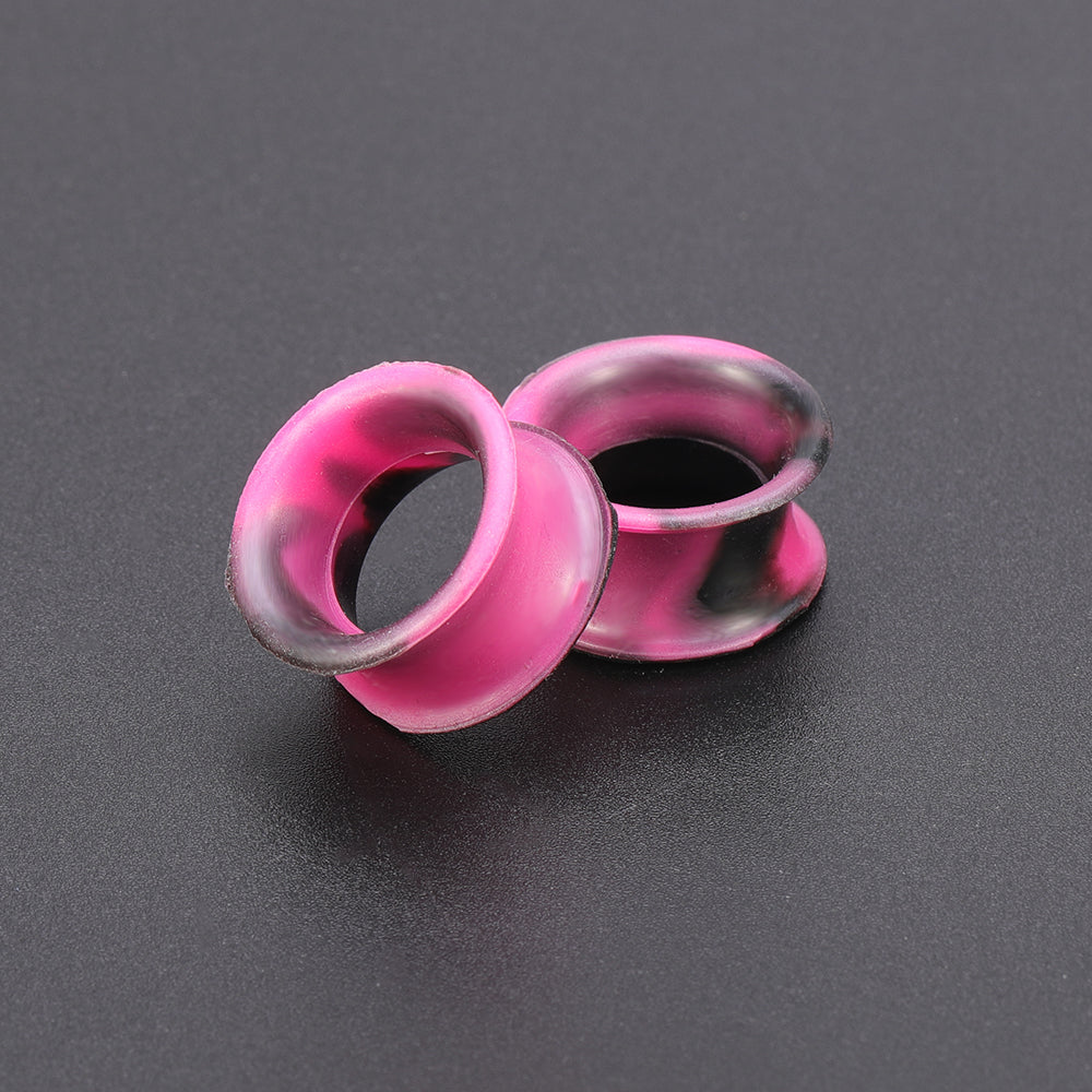 5-22mm-Thin-Silicone-Flexible-Rose-Red-Black-Ear-Tunnels-Double-Flared-Expander-Ear-plug