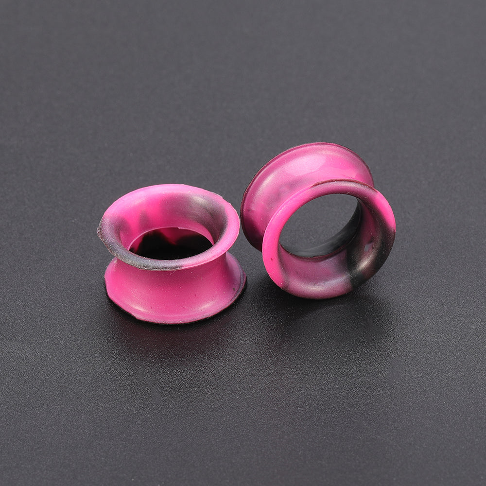 5-22mm-Thin-Silicone-Flexible-Rose-Red-Black-Ear-Tunnels-Double-Flared-Expander-Ear-Stretchers