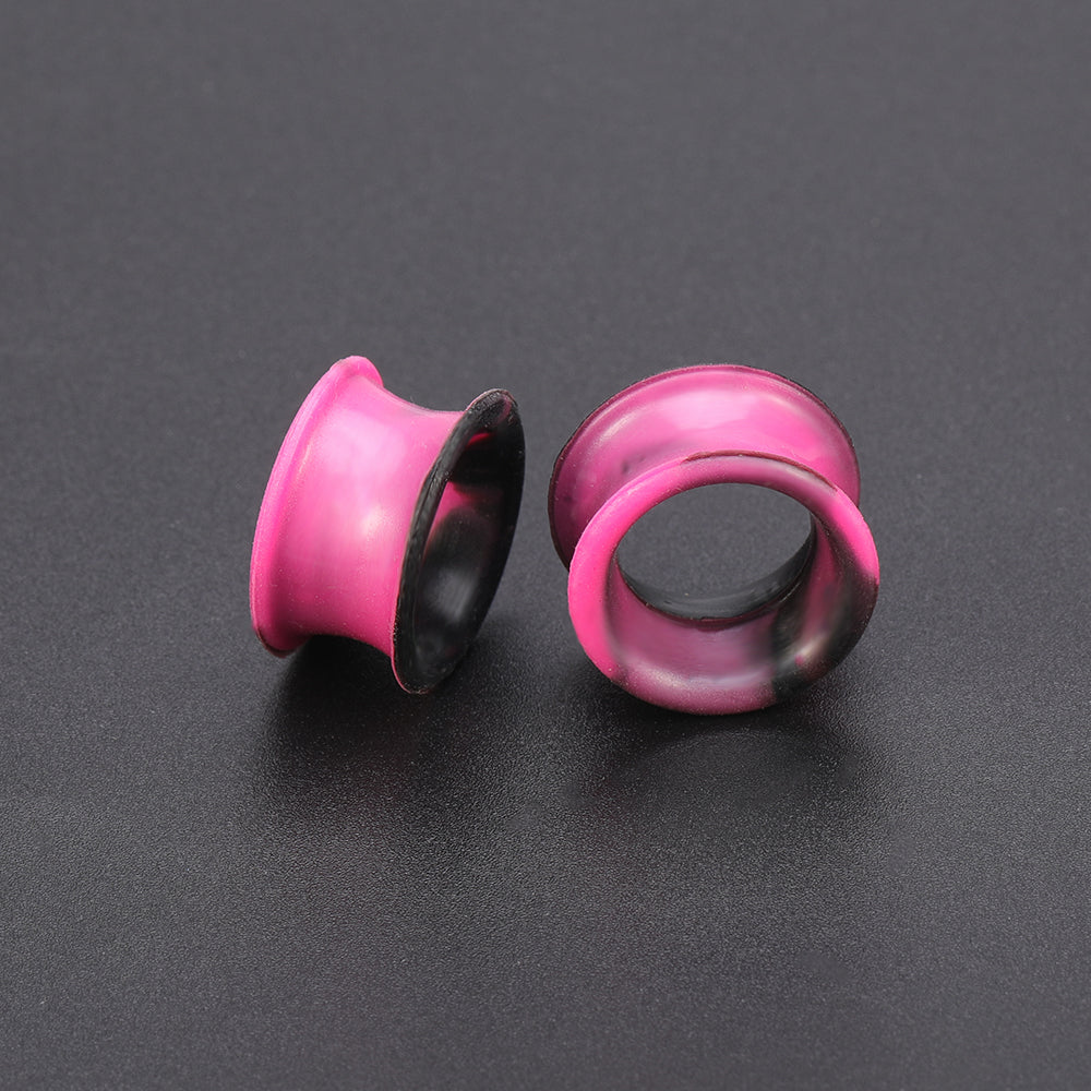 5-22mm-Thin-Silicone-Flexible-Rose-Red-Black-Ear-Tunnels-Double-Flared-Expander-Ear-plug-tunnel