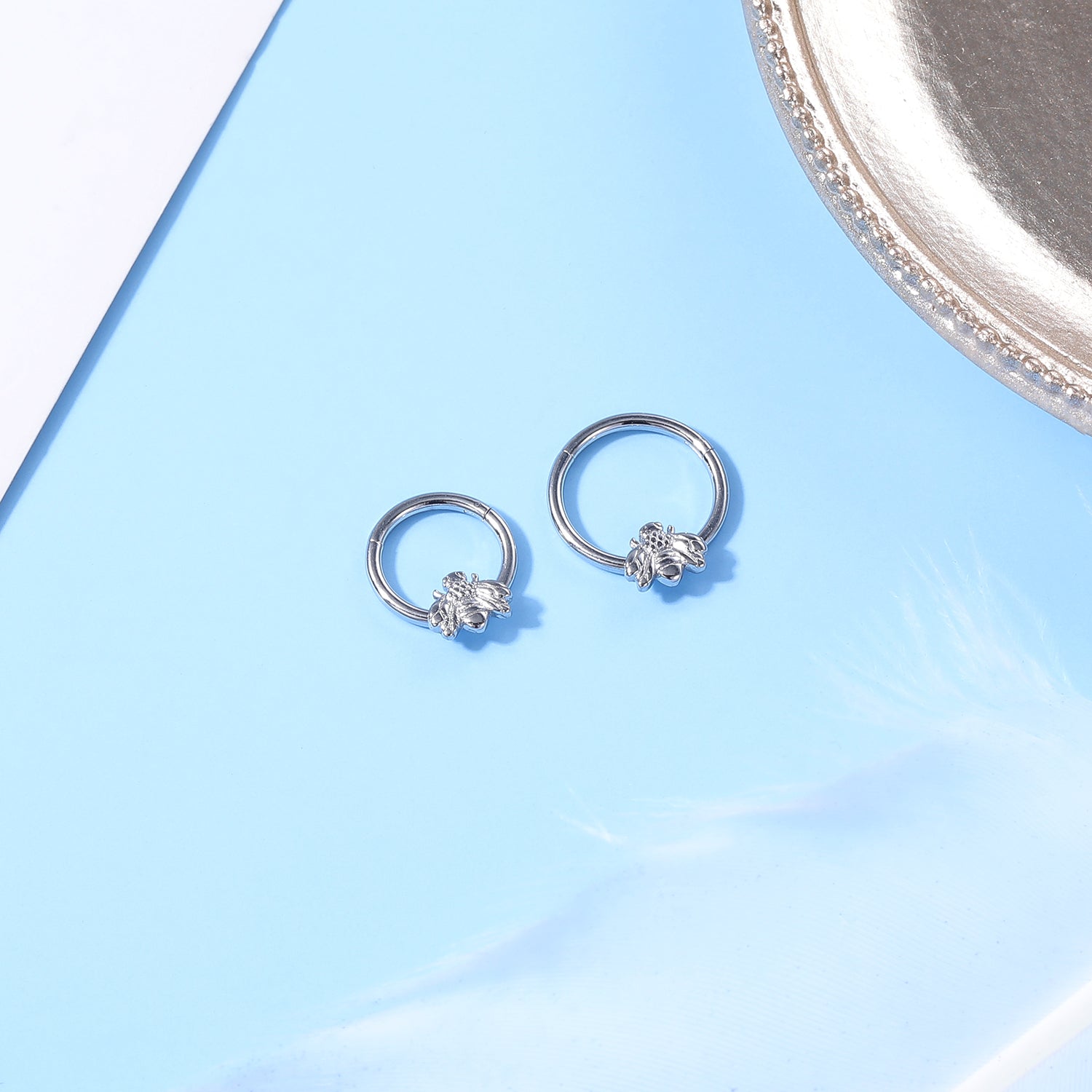16g-nose-septum-clicker-ring-bee-cartilage-helix-piercing