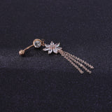 14g-Drop-Dangle-Flower-Tassels-Navel-Ring-Piercing-Rose-Gold-Crystal-Navel-Piercing-Jewelry