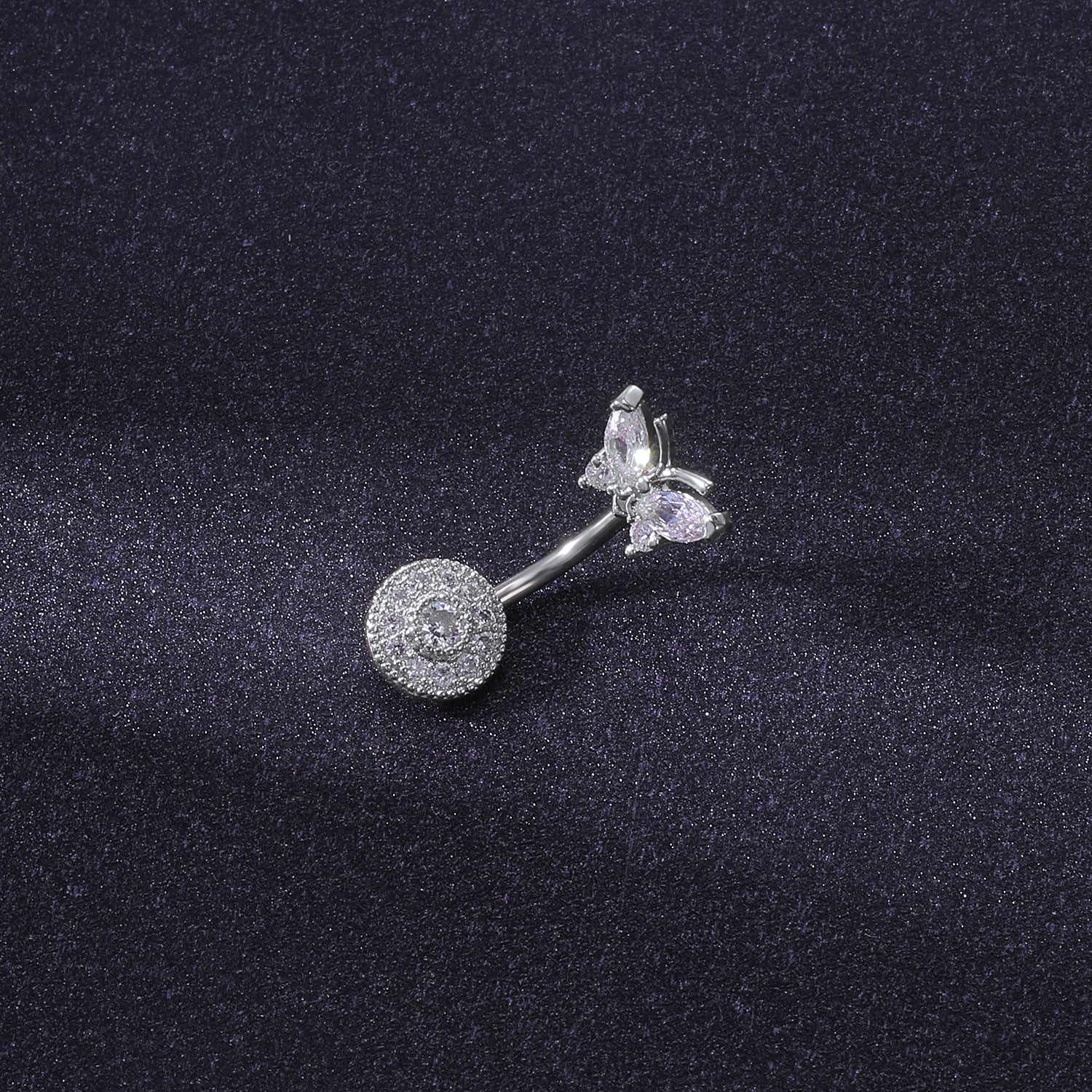 belly button butterfly ring