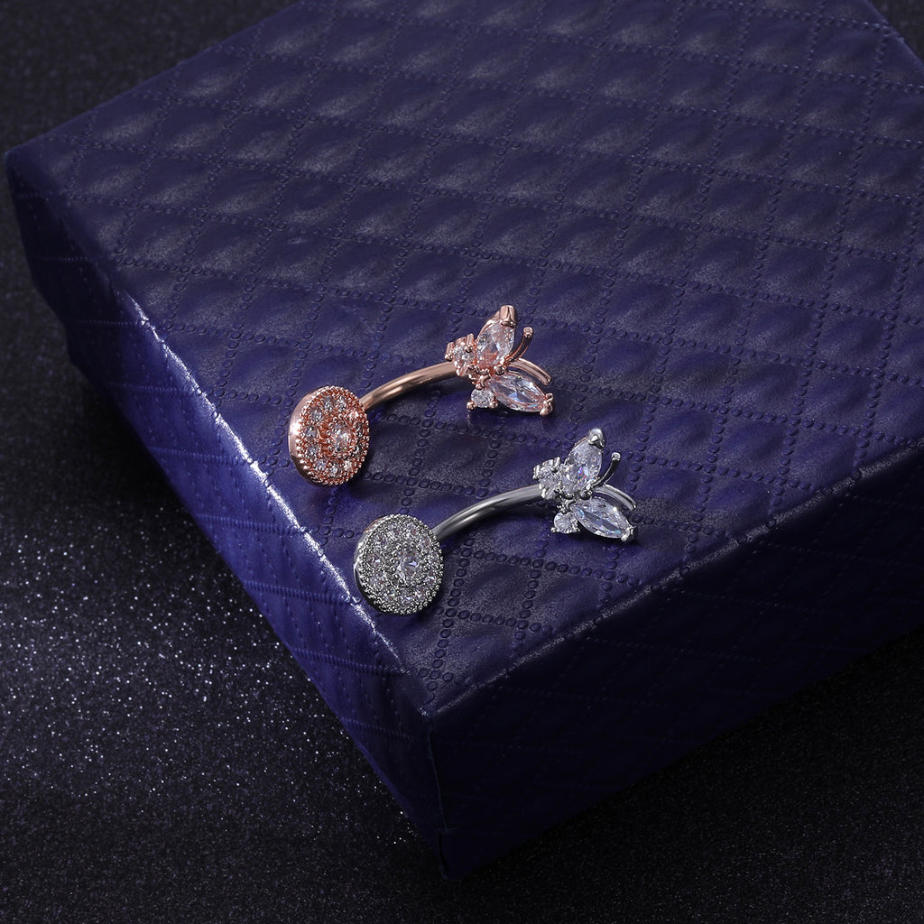 14g-Butterfly-Navel-Ring-Piercing-Rose-Gold-Cubic-Zirconia-Belly-Navel-Piercing-Jewelry