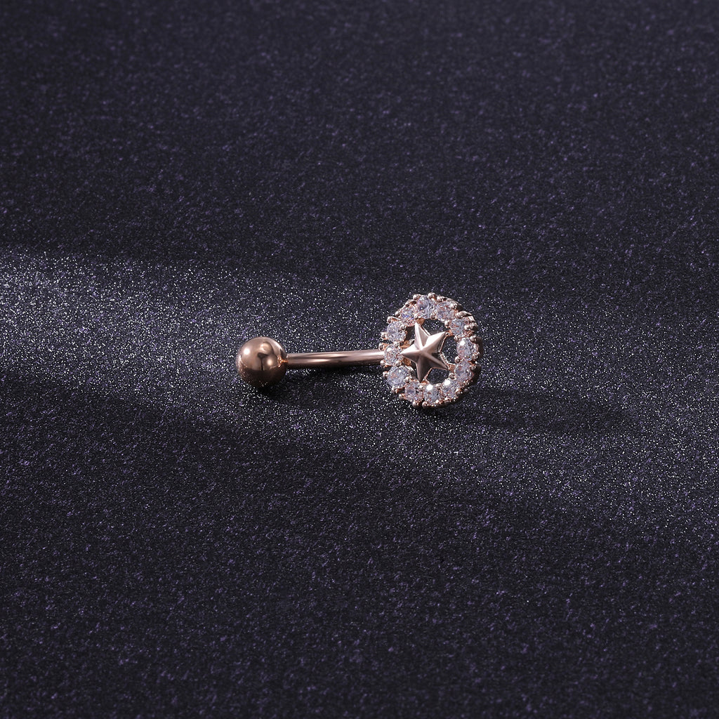 14g-Pretty-Star-Belly-Navel-Piercing-Rose-Gold-Cubic-Zirconia-Navel-Piercing-Jewelry