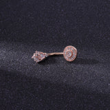 14g-Footprint-Round-Belly-Navel-Piercing-Rose-Gold-Cubic-Zirconia-Navel-Piercing-Jewelry