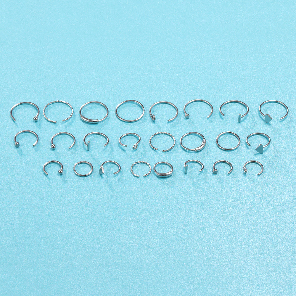 54-Pcs-Set-20g-Stainless-Steel-Nose-Rings-Crystal-Nose-Studs-L-Shaped-Economic-Set