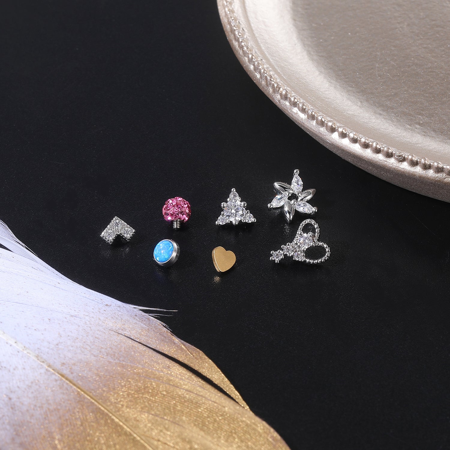 7pcs-set-flower-crystal-opal-dermal-anchor-tops-threaded-piercing-kit