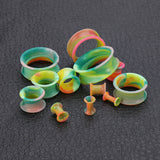 3-25mm-Thin-Silicone-Flexible-Green-Yellow-Red-Plugs-and-tuunels-Double-Flared-Expander-Ear-Gauges