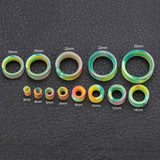 3-25mm-Thin-Silicone-Flexible-Green-Yellow-Red-Ear-plug-tunnel-Double-Flared-Expander-Ear-Gauges