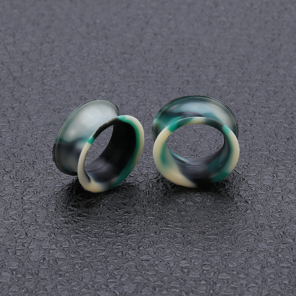 3-25mm-Thin-Silicone-Flexible-Black-Blue-White-Ear-Tunnels-Double-Flared-Expander-Ear-plug-tunnel