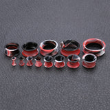3-25mm-Thin-Silicone-Flexible-Black-White-Red-Ear-plug-Double-Flared-Expander-Ear-Gauges