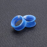 3-25mm-Thin-Silicone-Flexible-Blue-White-Ear-Tunnels-Double-Flared-Expander-Ear-Stretchers