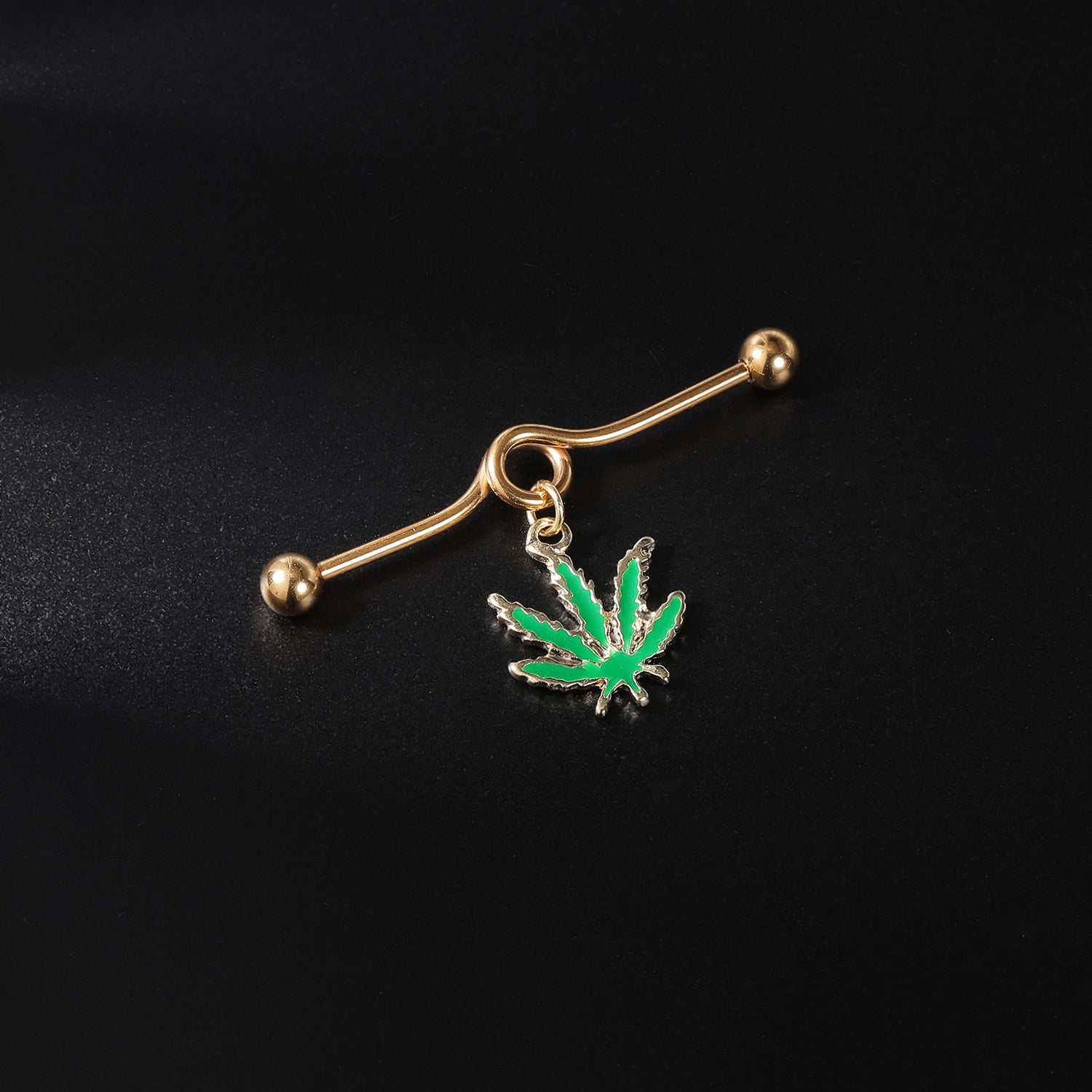 14g-maple-leaf-industrial-barbell-gold-color-helix-cartilage-piercing