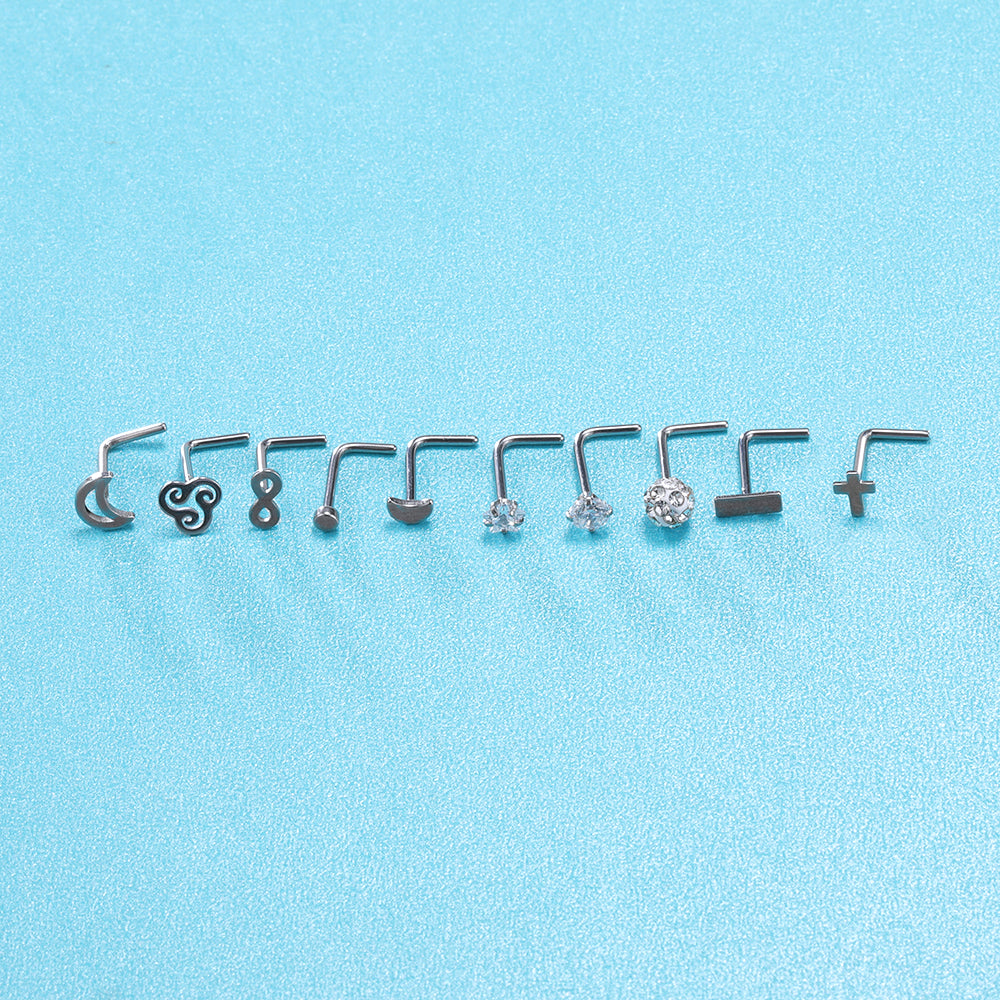 54-Pcs-Set-20g-Stainless-Steel-Nose-Rings-Crystal-Nose-Studs-L-Shaped-Economic-Set