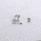 20G Pearl Stud Earring Crystal Ear Stud Jewelry