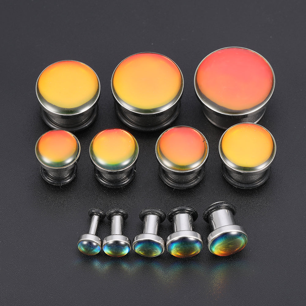 6-16mm-Stainless-Steel-Blue-Changing-Ear-Stretchers-Single-Flare-Expander-Ear-Gauges